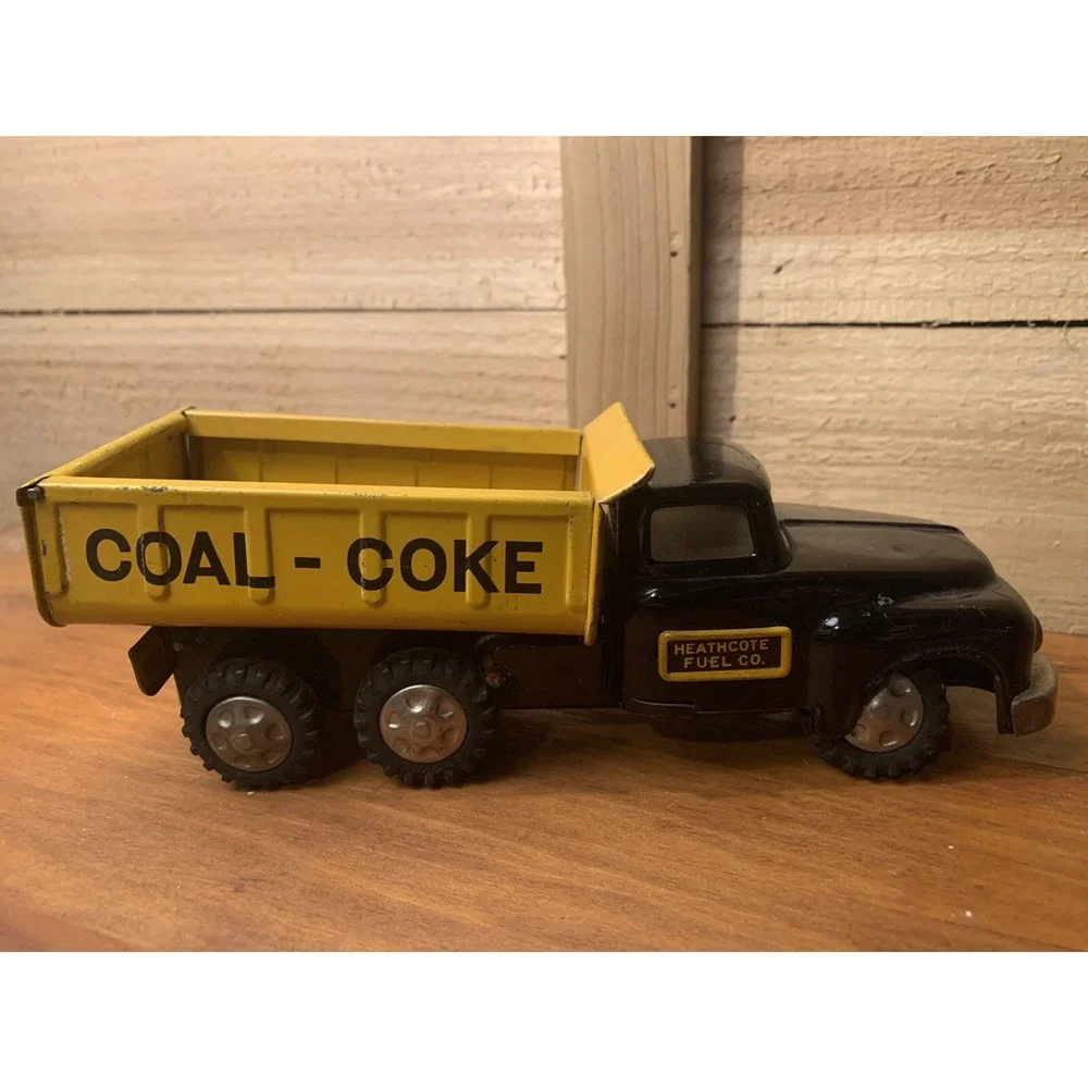 Vintage‎ Tin Toy Dump Truck Made In Japan Mar Line Toys Coal Coke Hauling READ